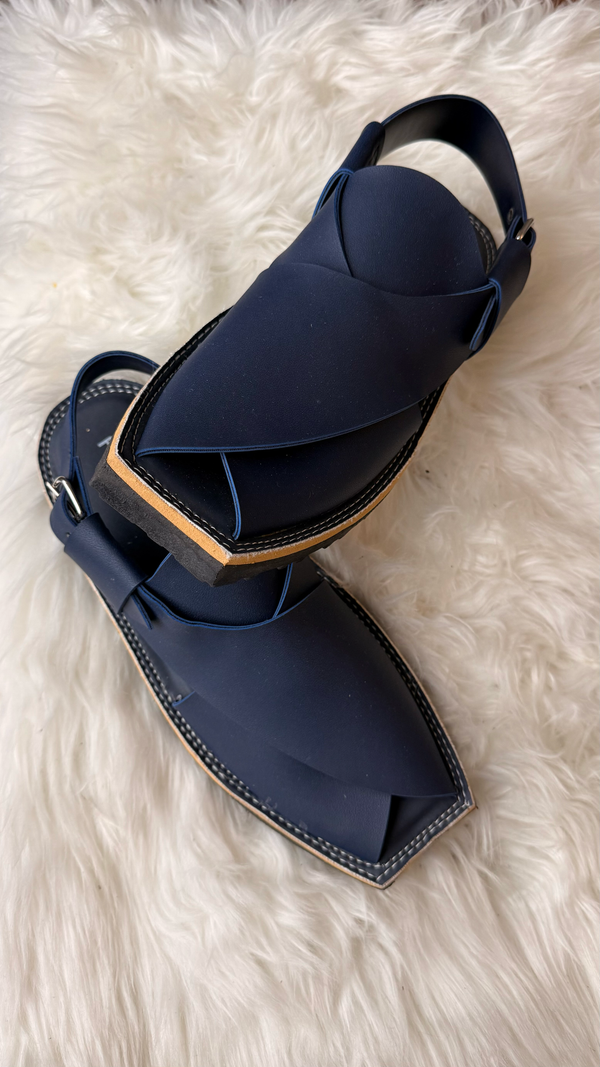 Midnight Navy Peshwari Chappal
