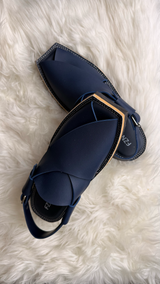Midnight Navy Peshwari Chappal